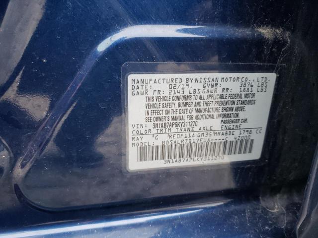 3N1AB7AP6KY311270 Nissan SENTRA S