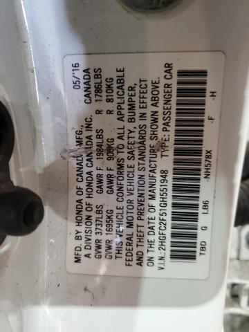 2HGFC2F51GH551948 Honda Civic Lx