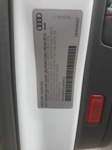 WAUENAF43JA055512 Audi A4 Premium Plus