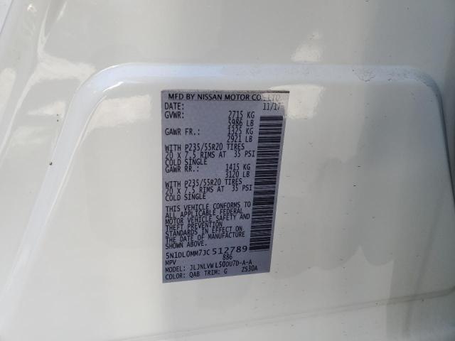 5N1DL0MM7JC512789 Infiniti QX60