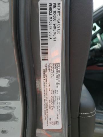 1C4SDJH94MC740791 Dodge Durango Srt Hellcat