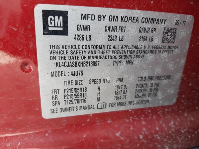 KL4CJASBXHB218097 Buick Encore Preferred