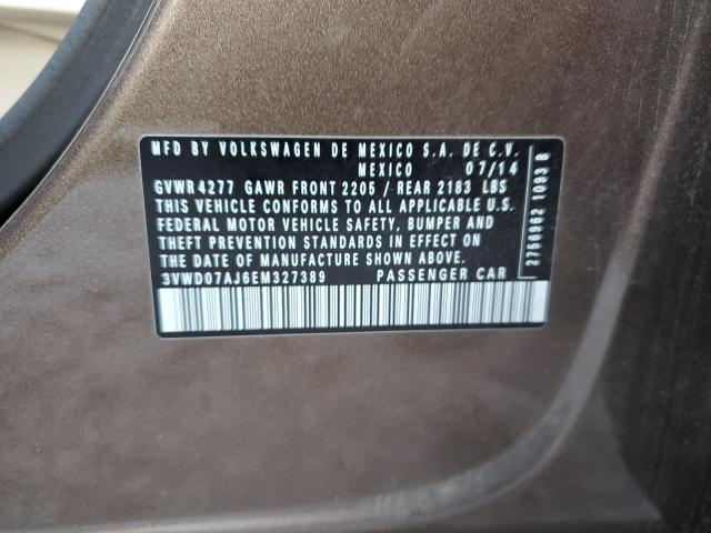3VWD07AJ6EM327389 Volkswagen JETTA SE