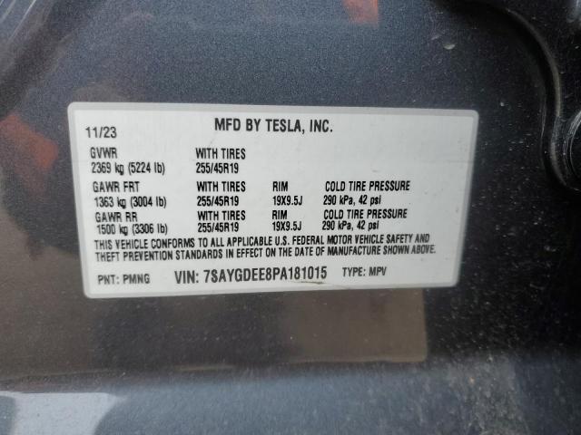 7SAYGDEE8PA181015 Tesla Model Y