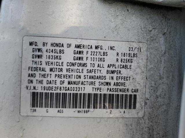 19UDE2F87GA003317 Acura Ilx Premium
