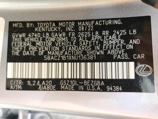 58ACZ1B1XNU136381 Lexus Es 350 Base