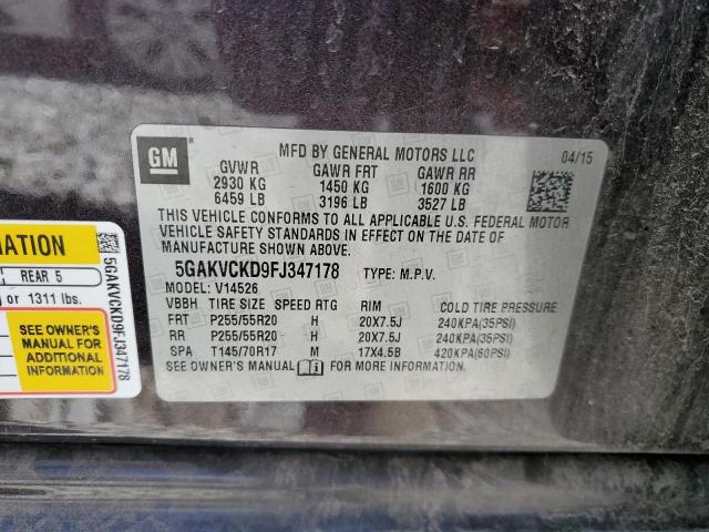 5GAKVCKD9FJ347178 Buick Enclave