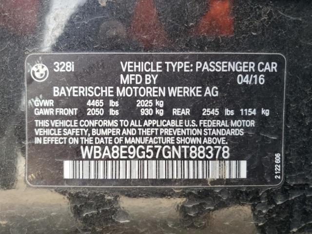 WBA8E9G57GNT88378 BMW 328 I Sulev