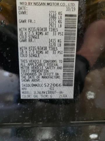 5N1DL0MM2LC522066 Infiniti QX60 LUXE