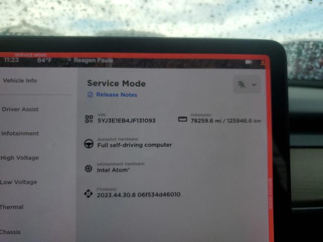 5YJ3E1EB4JF131093 Tesla MODEL 3
