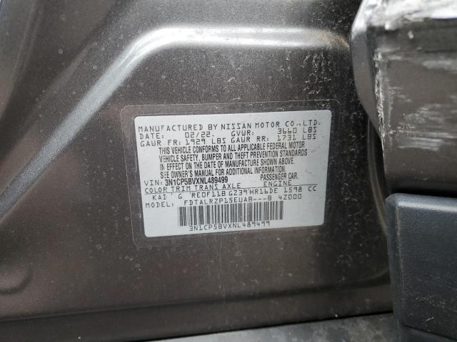 3N1CP5BVXNL489499 Nissan KICKS S