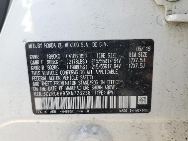 3CZRU6H93KM723238 Honda Hr-v Touring