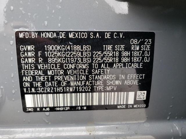 3CZRZ1H51RM719202 Honda HR-V SPORT