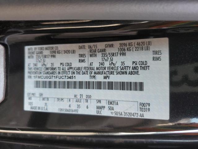 1FMCU0G71FUC73451 Ford ESCAPE SE