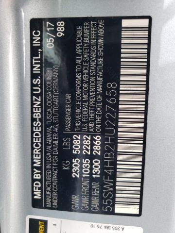 55SWF4HB2HU227658 Mercedes-Benz C 350E