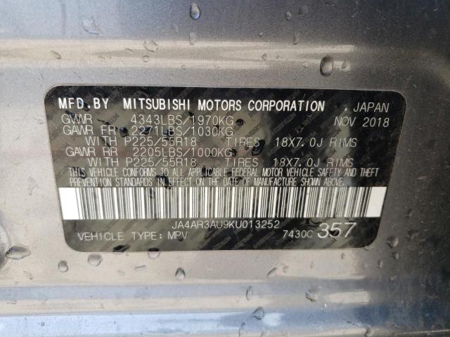 JA4AR3AU9KU013252 Mitsubishi Outlander Sport Es