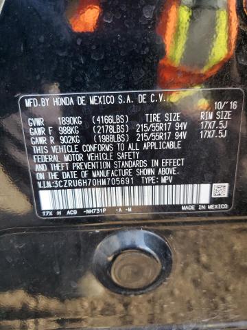 3CZRU6H70HM705691 Honda Hr-v Exl