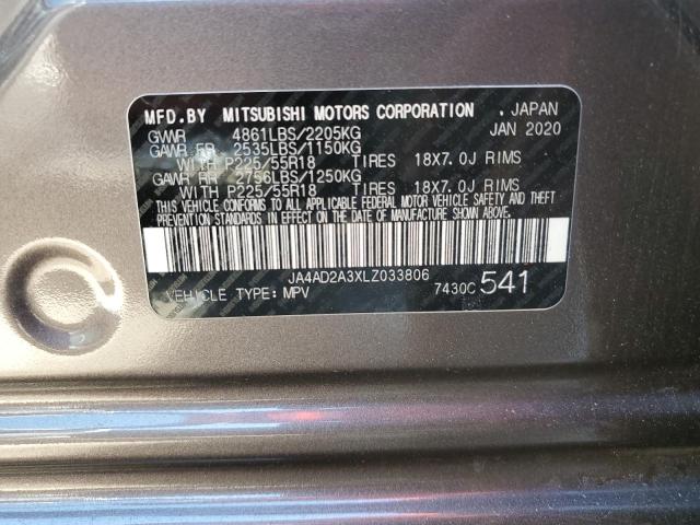 JA4AD2A3XLZ033806 Mitsubishi Outlander Es