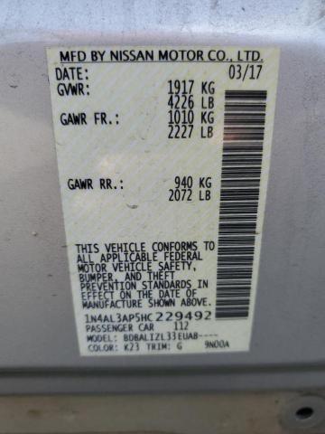 1N4AL3AP5HC229492 Nissan ALTIMA 2.5