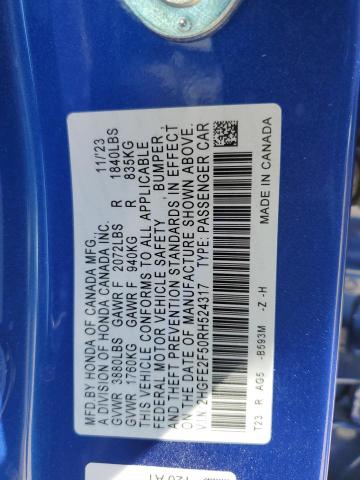 2HGFE2F50RH524317 Honda Civic Sport