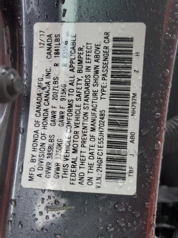 2HGFC1E55JH702485 Honda CIVIC SI