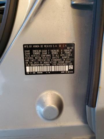 3HGGK5H41KM722589 Honda FIT LX