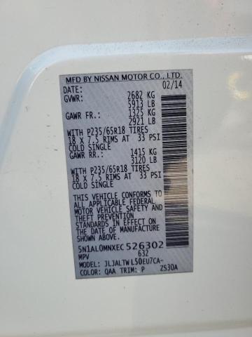 5N1AL0MNXEC526302 Infiniti QX60