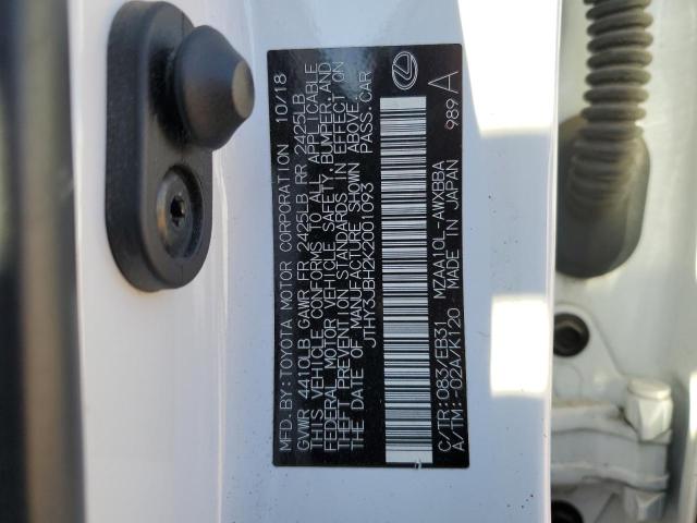 JTHY3JBH2K2001093 Lexus UX 200