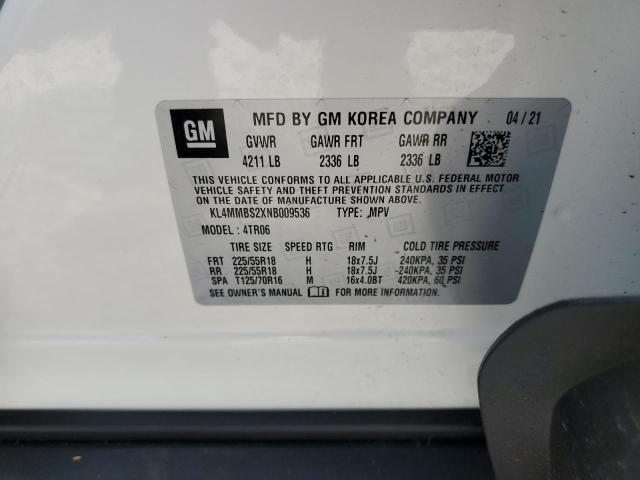 KL4MMBS2XNB009536 Buick Encore Gx Preferred