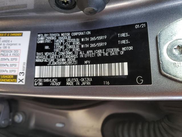 JTJGM7BX9M5285731 Lexus Gx 460 Luxury