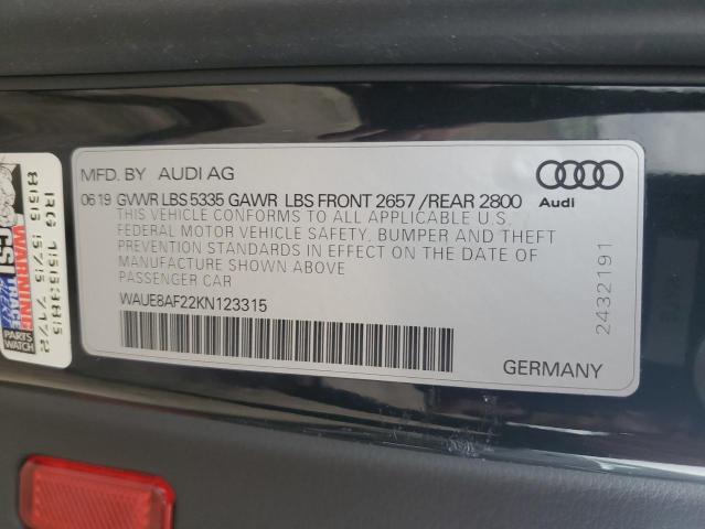WAUE8AF22KN123315 Audi A6 Premium Plus