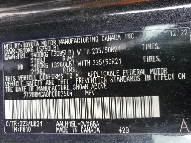 2T2BBMCA0PC002504 Lexus Rx 350h Base