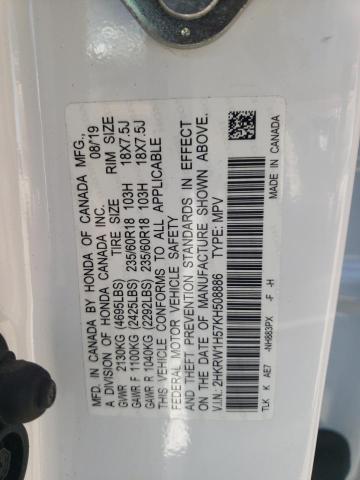 2HKRW1H57KH508886 Honda CR-V EX