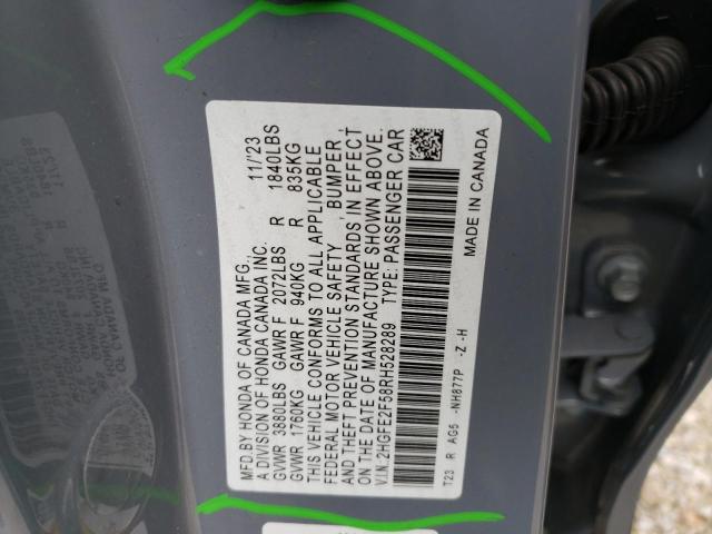 2HGFE2F58RH528289 Honda Civic Sport