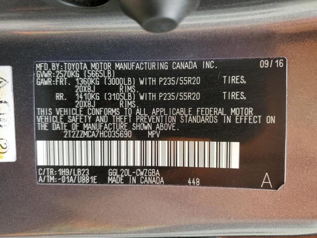 2T2ZZMCA7HC035690 Lexus Rx 350 Base