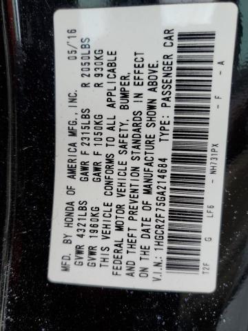 1HGCR2F75GA214684 Honda ACCORD EX