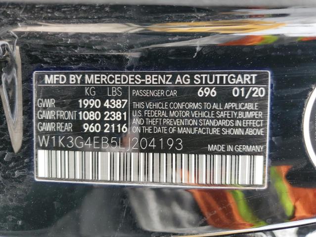 W1K3G4EB5LJ204193 Mercedes-Benz A 220