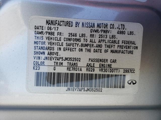 JN1EV7AP5JM352502 Infiniti Q50 LUXE