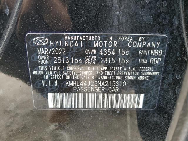 KMHL44J26NA215310 Hyundai Sonata Sel Plus
