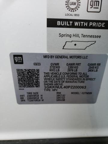 1GKKNUL40PZ200063 GMC ACADIA SLT