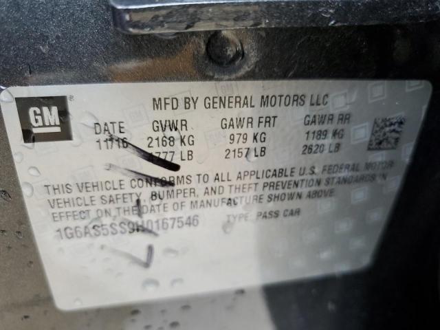 1G6AS5SS9H0167546 Cadillac Cts Premium Luxury