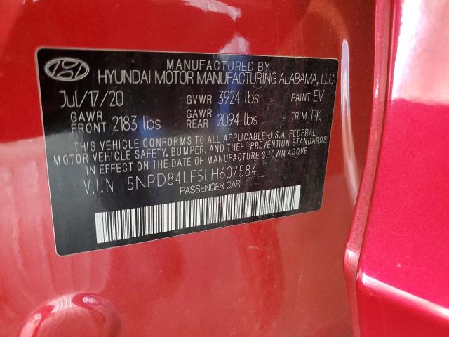 5NPD84LF5LH607584 Hyundai ELANTRA SEL