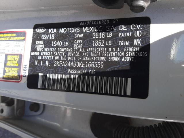 3KPA24AB3KE166559 KIA RIO S