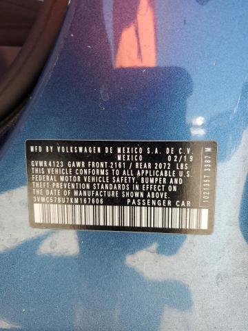 3VWC57BU7KM167606 Volkswagen JETTA S