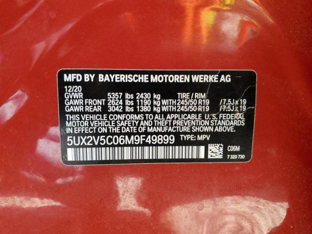5UX2V5C06M9F49899 BMW X4 Xdrivem40i