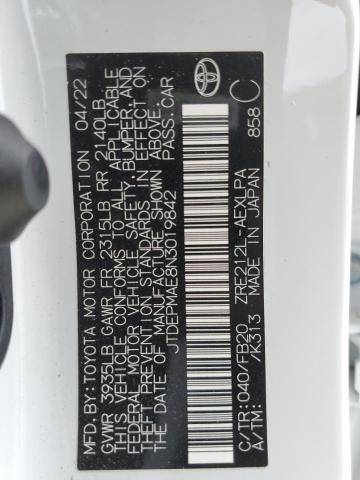 JTDEPMAE8N3019842 Toyota COROLLA LE