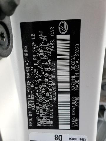 58ADA1C10PU027022 Lexus Es 300h Base