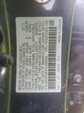 2HGFC2F61LH599002 Honda Civic Lx