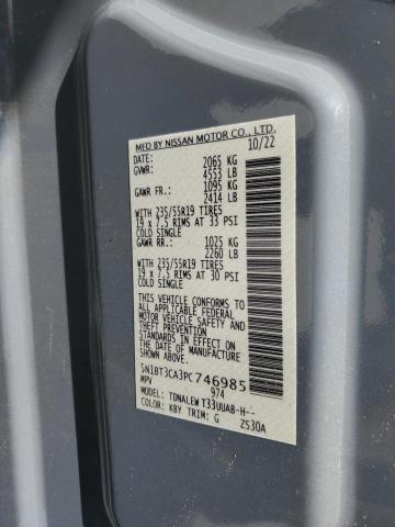 5N1BT3CA3PC746985 Nissan Rogue Sl