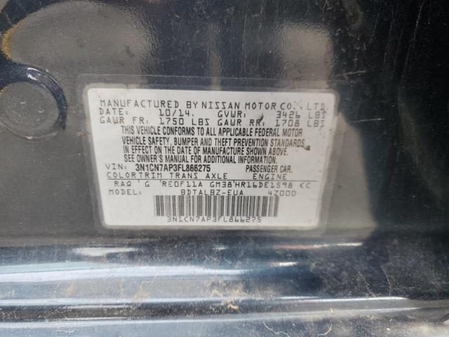 3N1CN7AP3FL866275 Nissan VERSA S